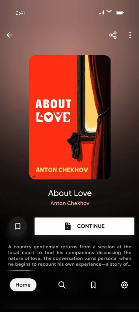 About Love in the Kafka iPhone app