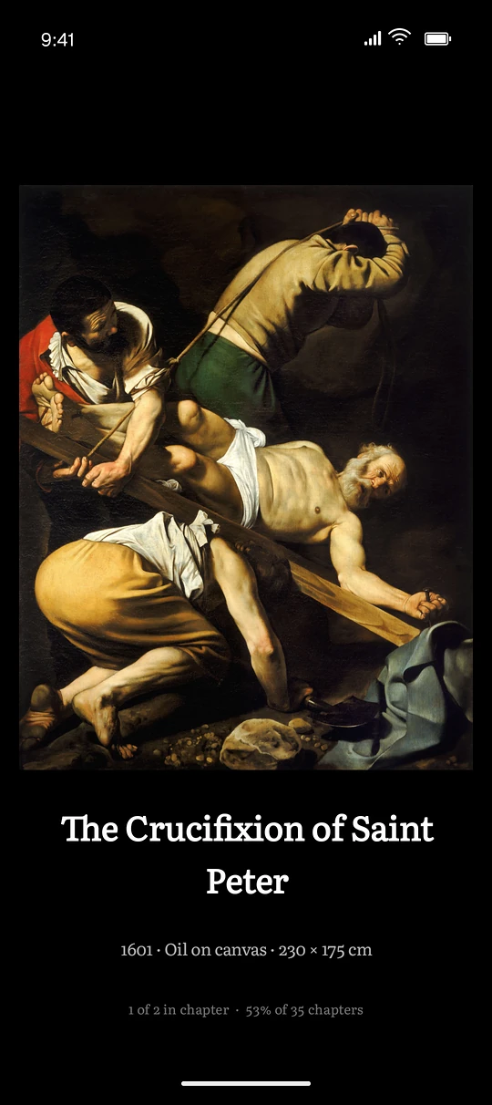 Crucifixion of Saint Peter in the Kafka art reader