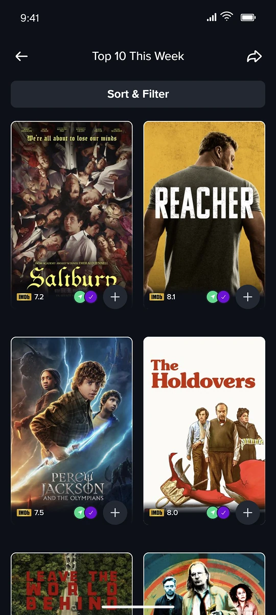 Top 10 in Reelgood
